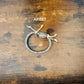 AK687 Silver Bracelet with Decorative Figure on Wood