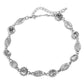 Silver floral necklace ANC4112