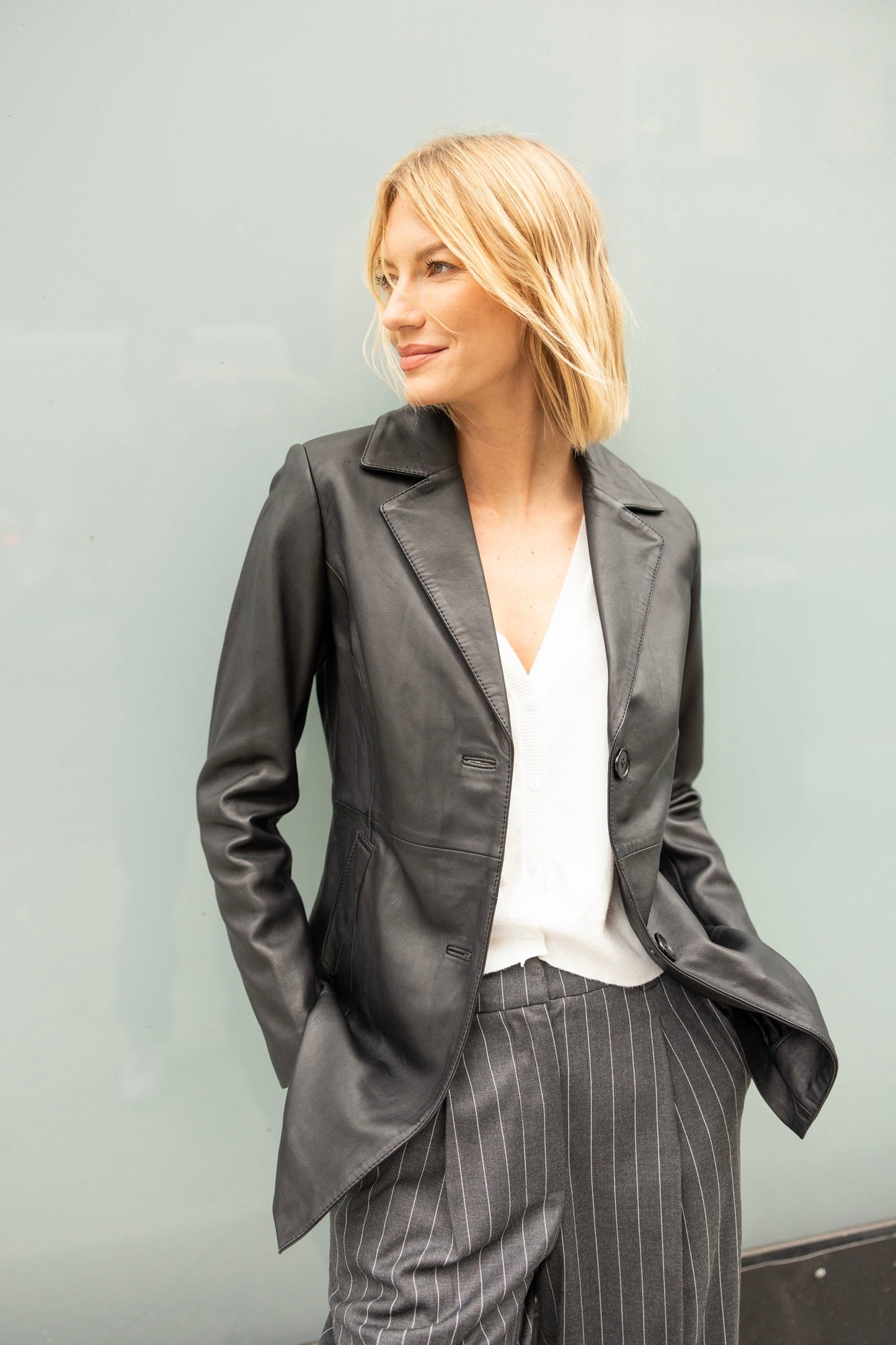 Aurela CF Leather Blazer