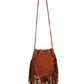 Brown fringe crossbody bag preview