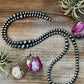 NFR Collection Necklace – Graduated Sterling Silver Pearls 8mm to 14mm  46.5"