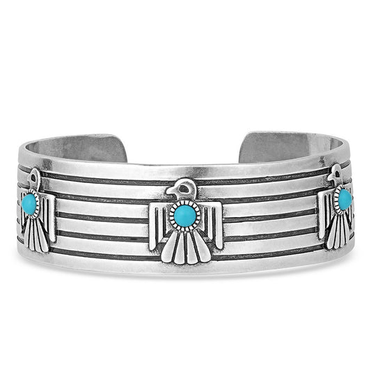 BC4905 Thunderbird Cuff Bracelet with Turquoise