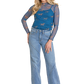 Horse Print Mesh Top by Rock & Roll Denim (Cami not included)