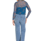 Horse Print Mesh Top by Rock & Roll Denim (Cami not included)