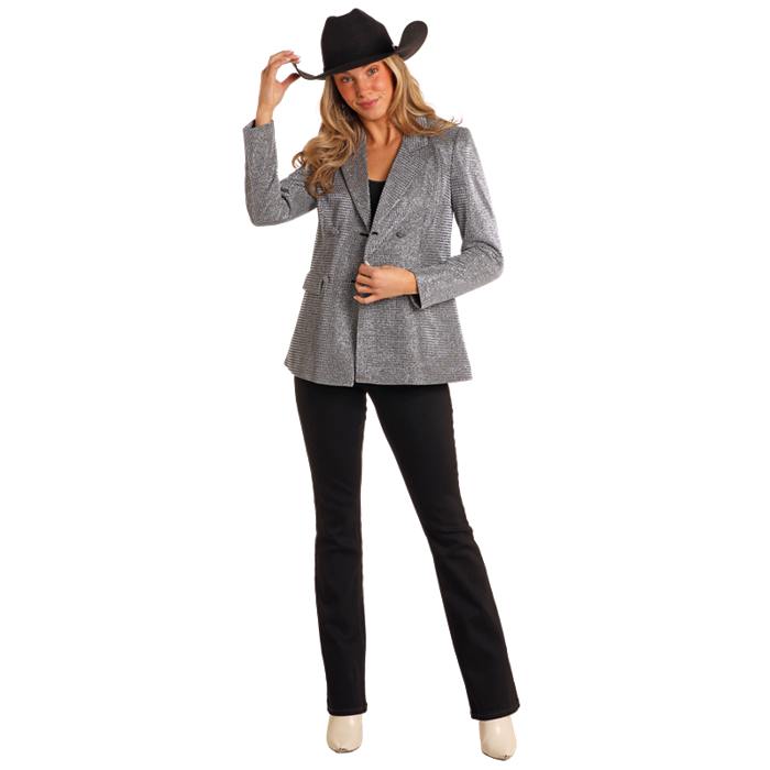 Cowgirl in blazer and hat - BW96T05280