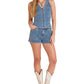 Rock & Roll Denim Women's Zip Up Vest