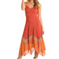 Red floral dress BWD0R05891---A