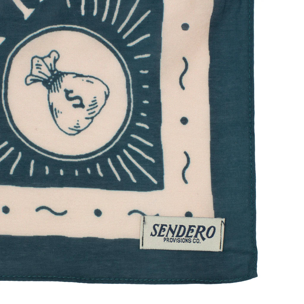 Wanted bandana with money bag graphic