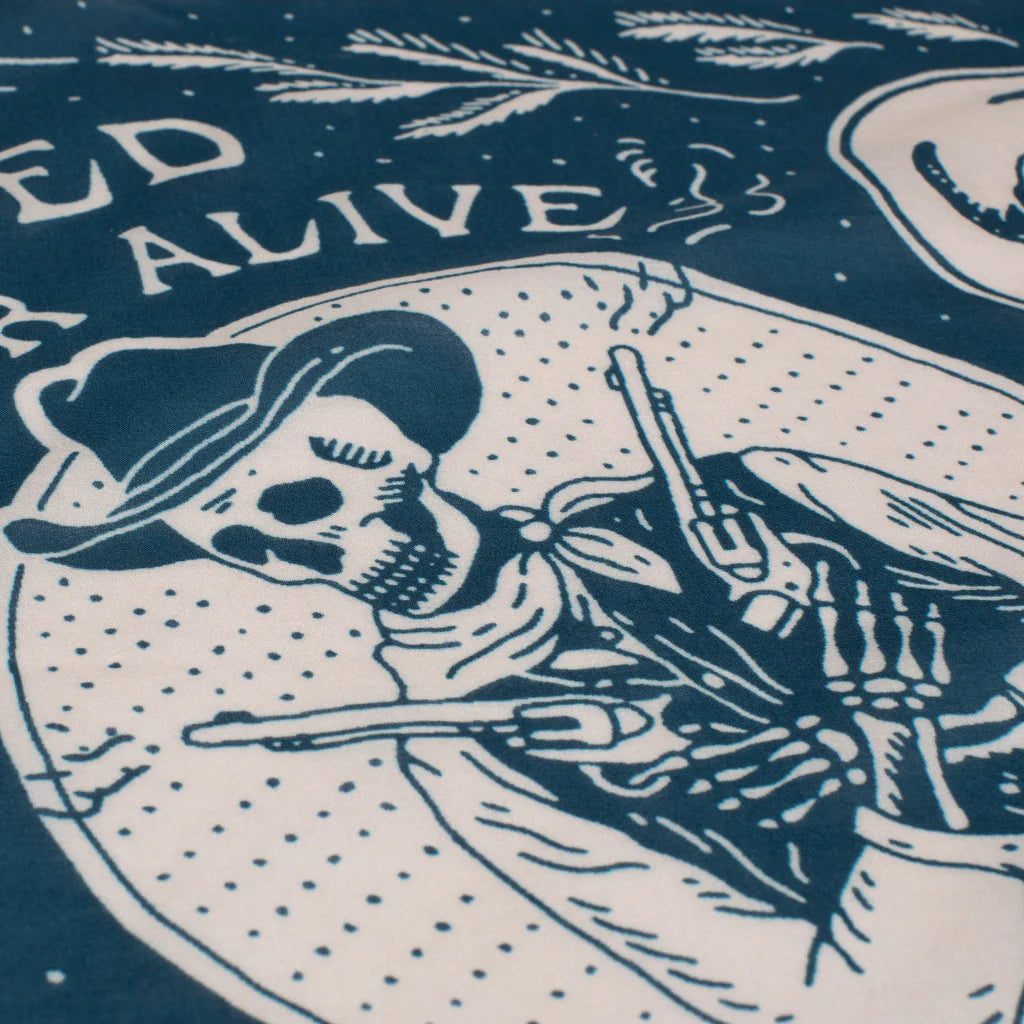 Wanted Dead or Alive skeleton cowboy