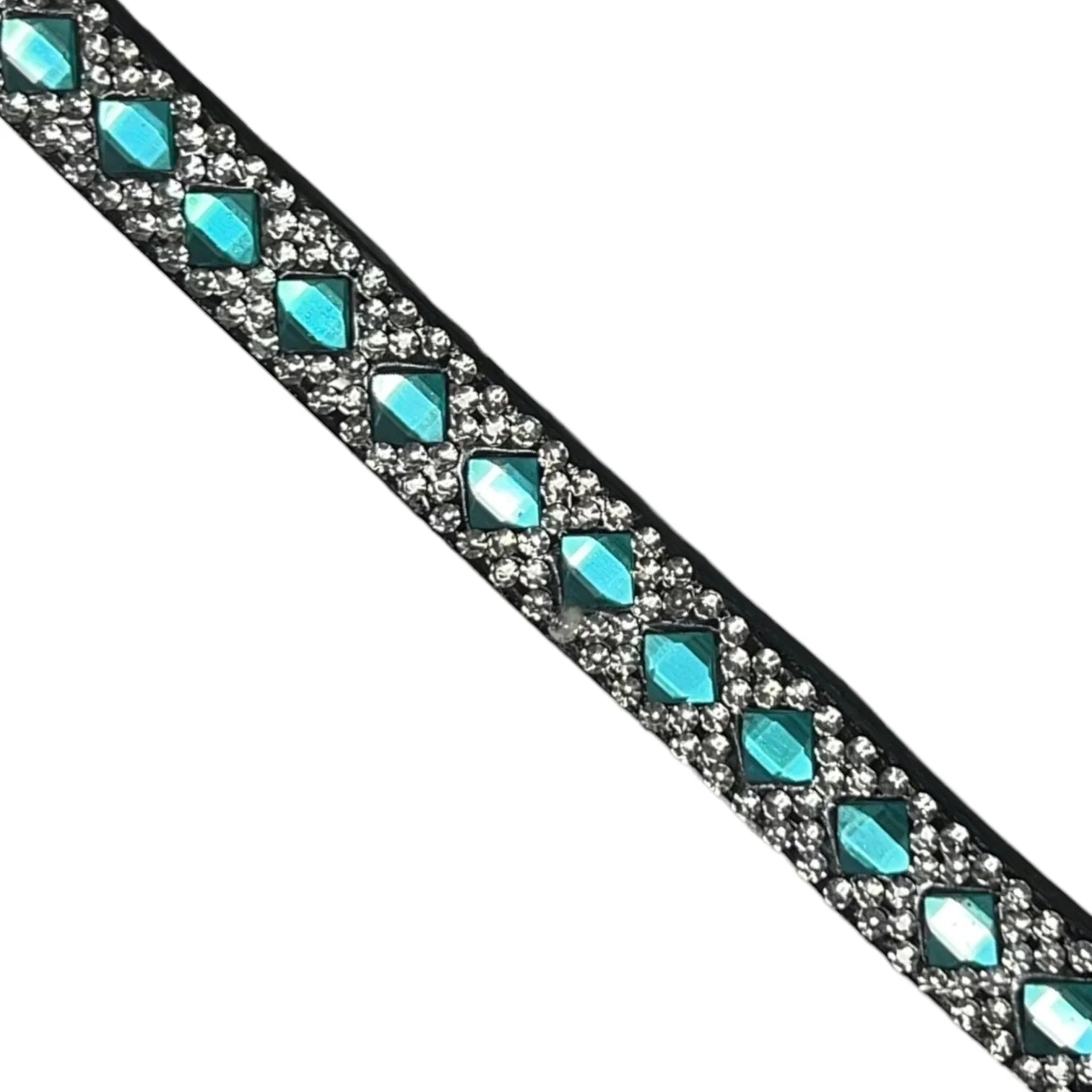 Bling color turquoise rhinestone trim