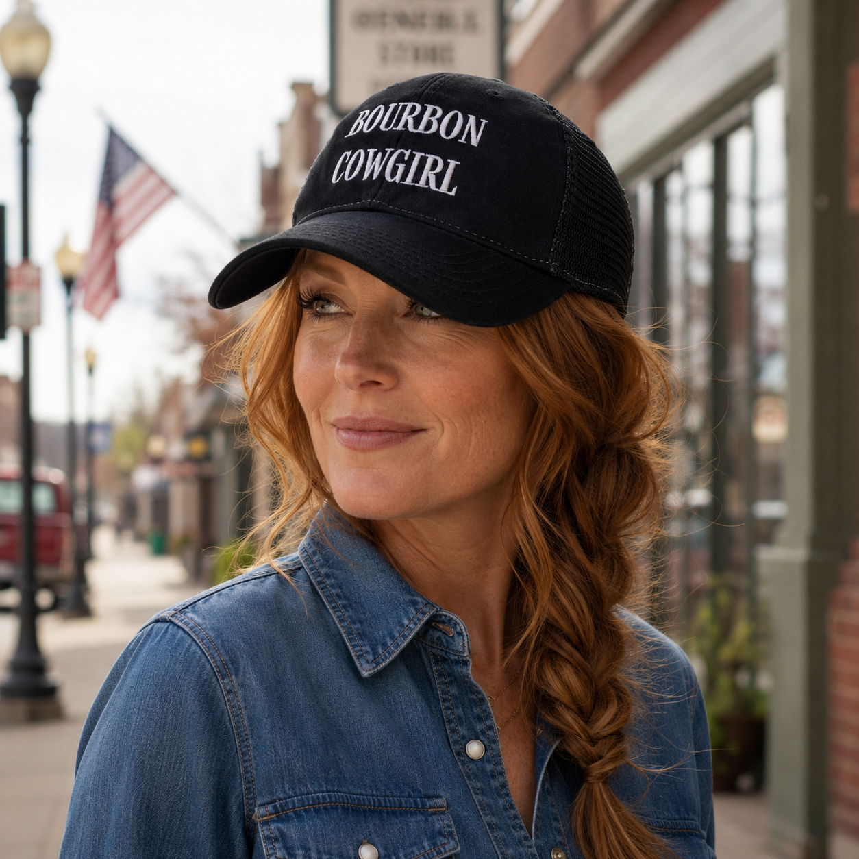 Bourbon Cowgirl Embroidered Relaxed Twill Trucker Hat