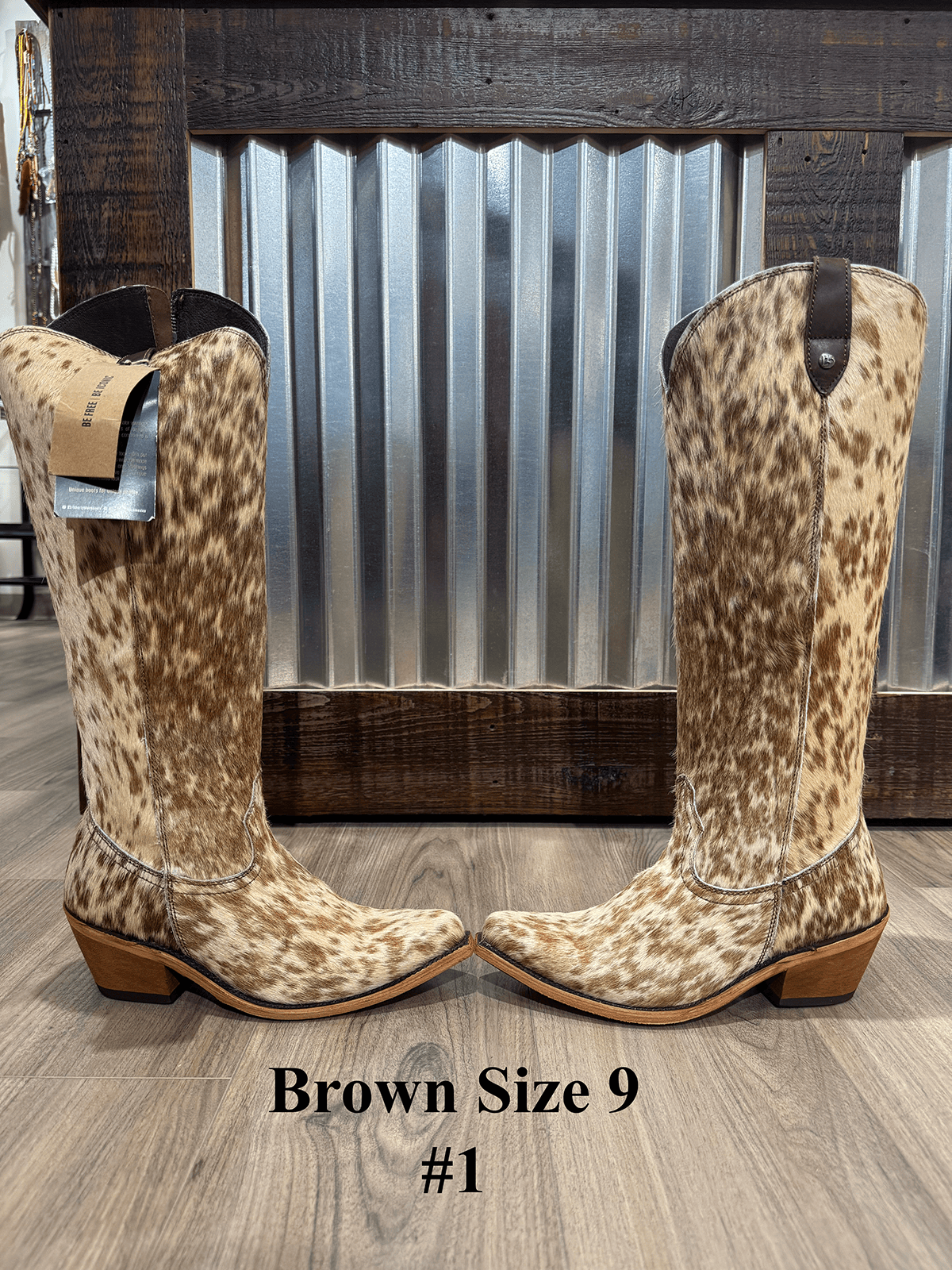 Kendra Brown Cowhide Tall  Boots | Pelo Granizo by Liberty Black