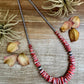 Red-Orange Spiny Oyster Graduated Necklace – 23"