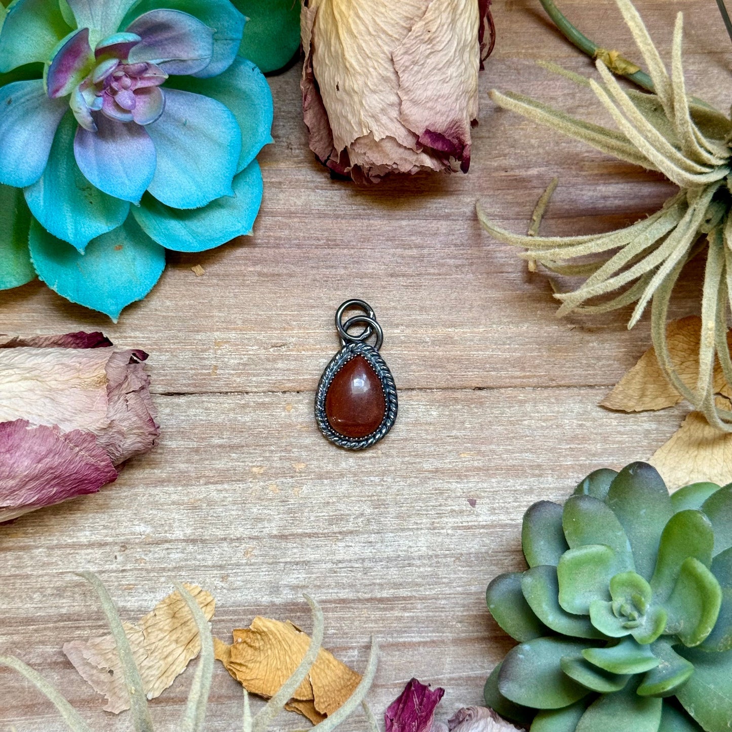 FREE Sterling Silver Necklace + MJ Brown Wild Horse Teardrop Charm