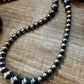 NFR Collection Necklace – Graduated Sterling Silver Pearls 8mm to 14mm  46.5"
