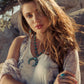 Bohemian woman wearing turquoise jewelry, CCNEC12 lifestyle