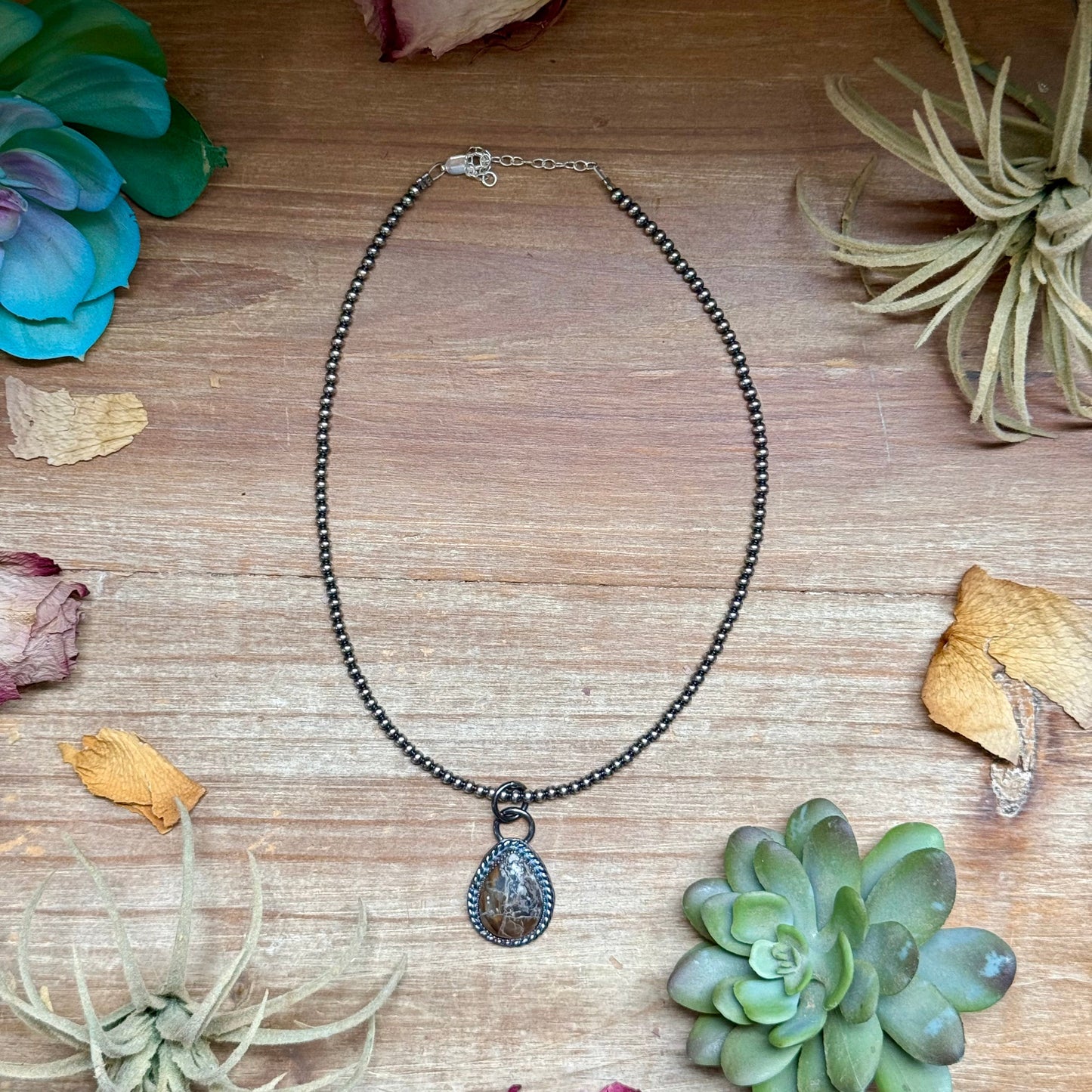 FREE Sterling Silver Necklace + MJ Brown Wild Horse Charm
