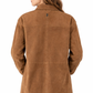 Lyn OS Leather Jacket Dark Camel