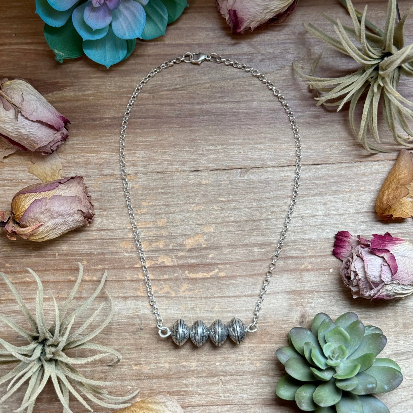 88 - Sterling Silver Mercury Dime Bar Necklace by Jason Ogg