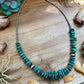 26 inch Graduated Blue Turquoise Statement Necklace