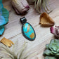 MJ Pendant - Big Blue FreeForm Pendant Fit 8mm