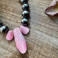 NFR Collection Necklace – 8mm & 14mm Sterling Silver Pearls with Pink Conch Shell – 23"