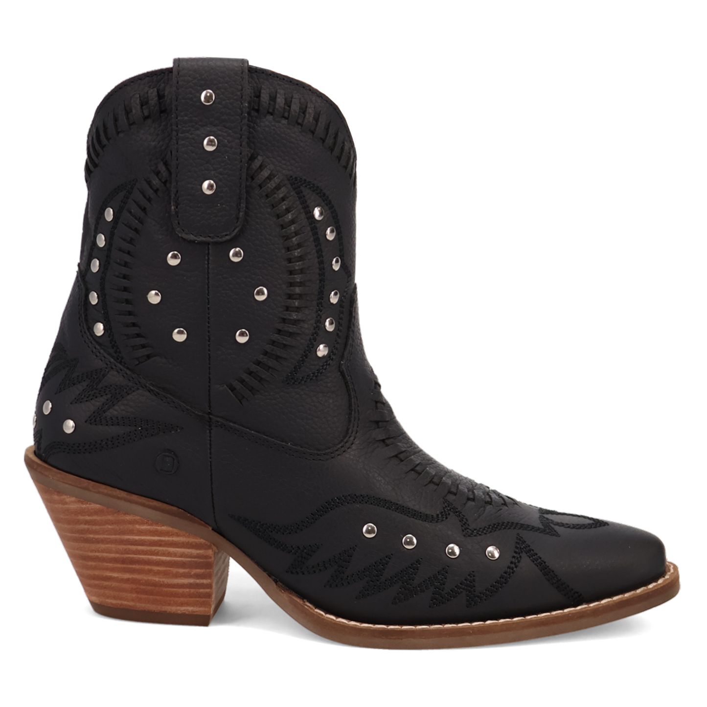 Precious Leather Black Bootie Ankle Boot by Dingo