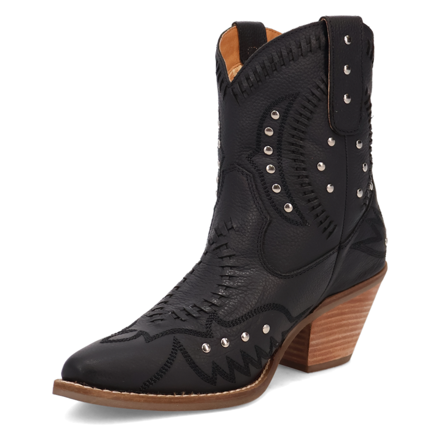 Precious Leather Black Bootie Ankle Boot by Dingo