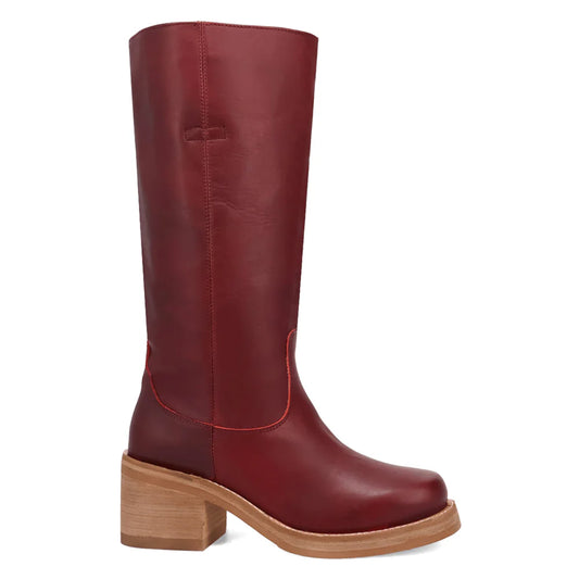 Red leather tall boot DI2287-608