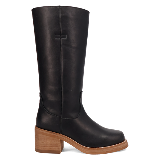 Black Leather Boot DI2287-BK_2