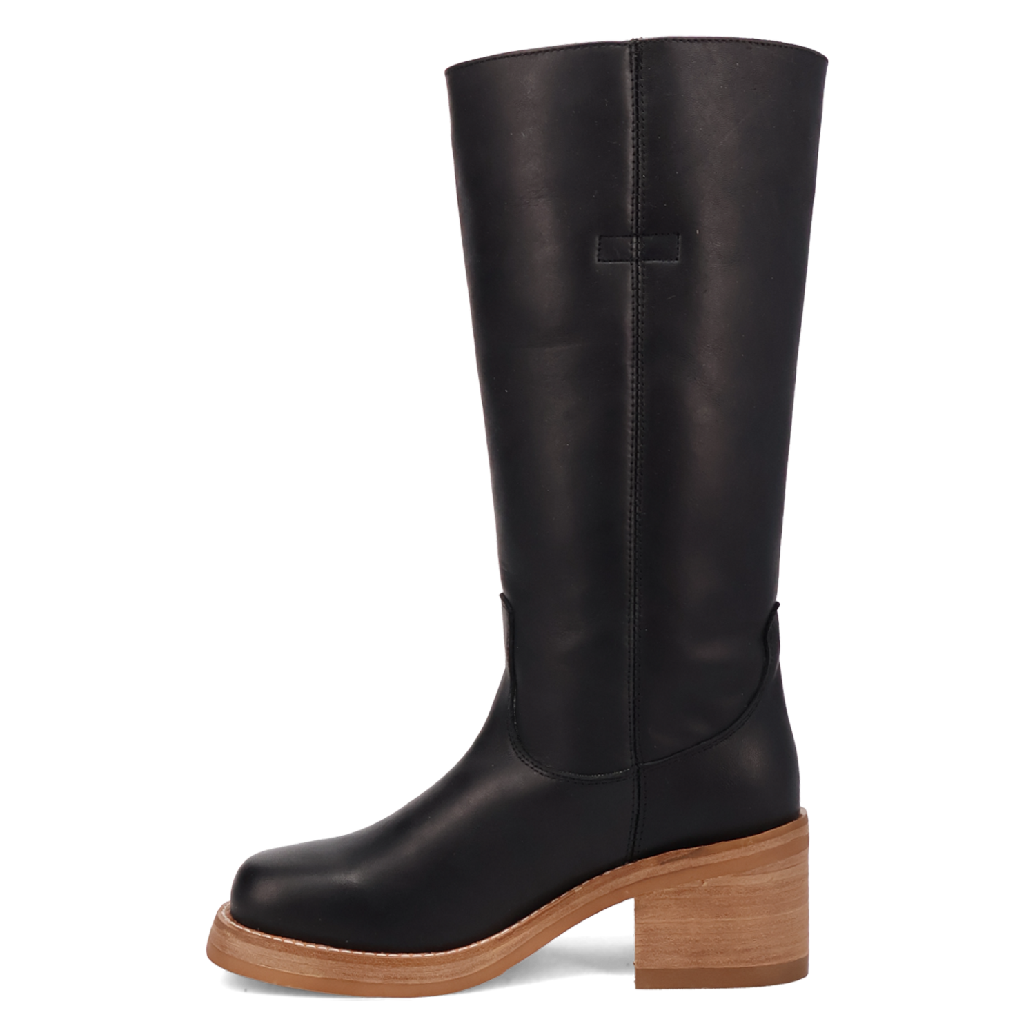 Black leather knee-high boot DI2287-BK_3