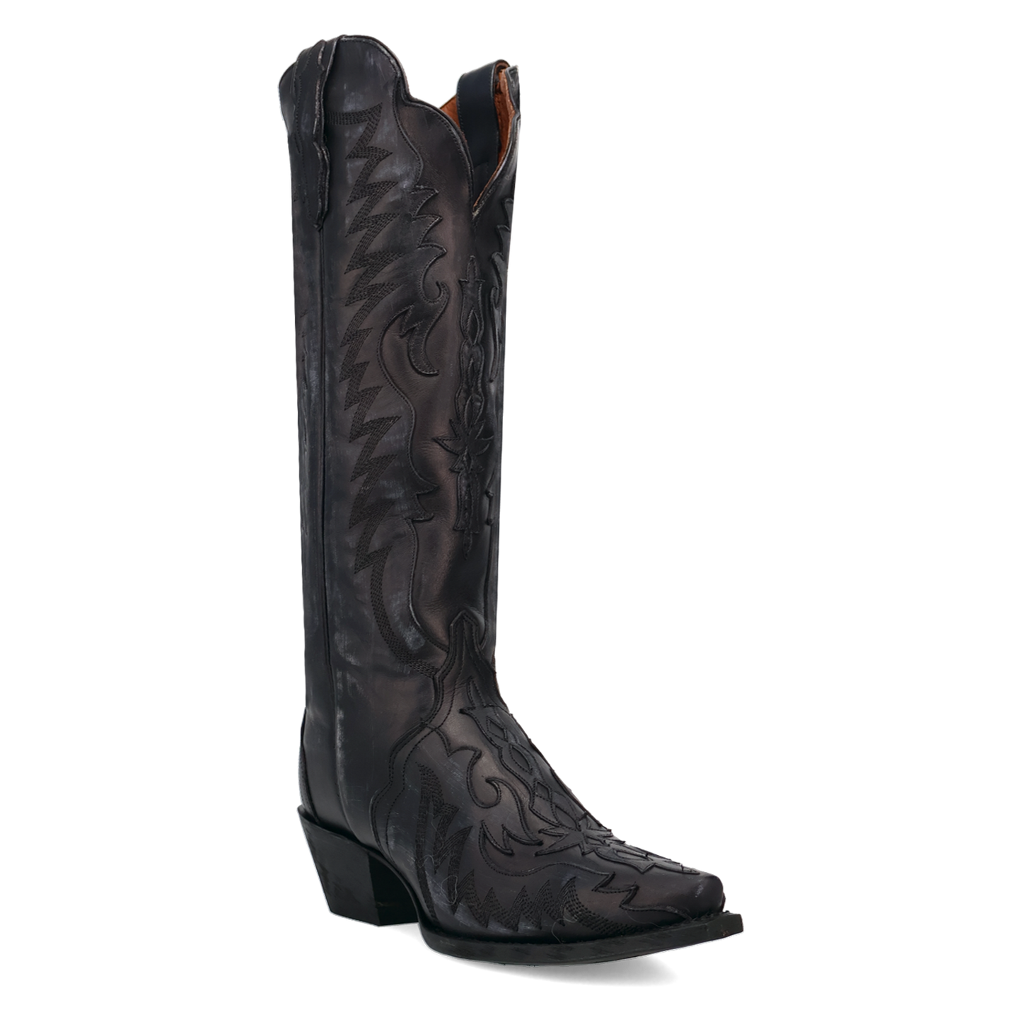 Hallie Leather Boot in Black Cowboy Boot by Dan Post