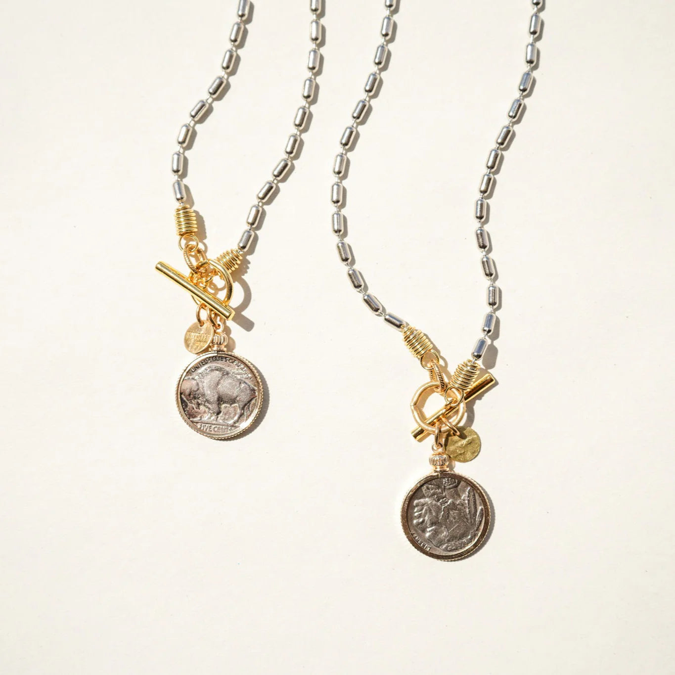 Authentic Buffalo Nickel Necklace in Silver