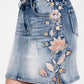 Embroidered denim skirt DSC8857