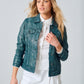 Jessie RF Leather Jacket, Teal