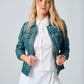 Jessie RF Leather Jacket, Teal