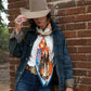 Cowboy Country Patriotic Wild Rag Silk Scarf Bandana
