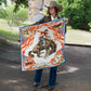 Cowboy Country Patriotic Wild Rag Silk Scarf Bandana