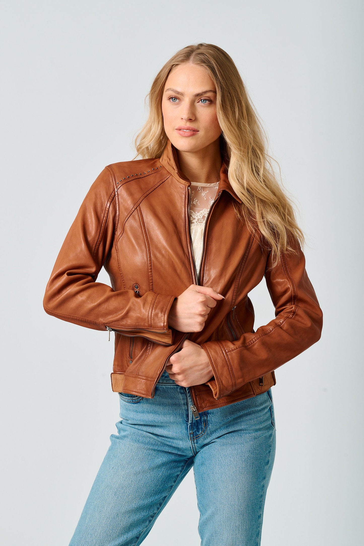 Sunny 2 RF Leather Jacket by Mauritius