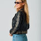 Cora RF Leather Jacket, Black