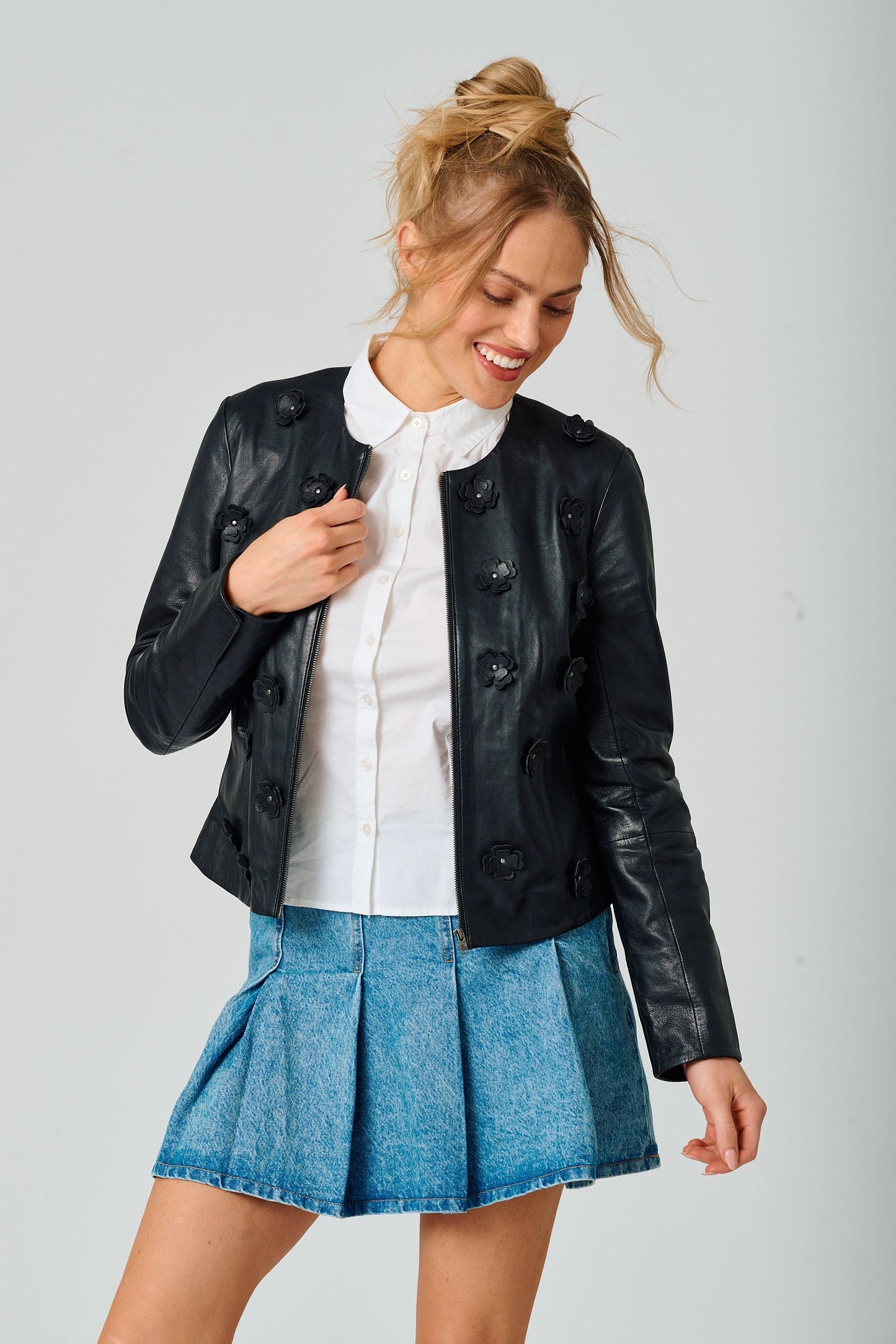 Flora RF Leather Jacket