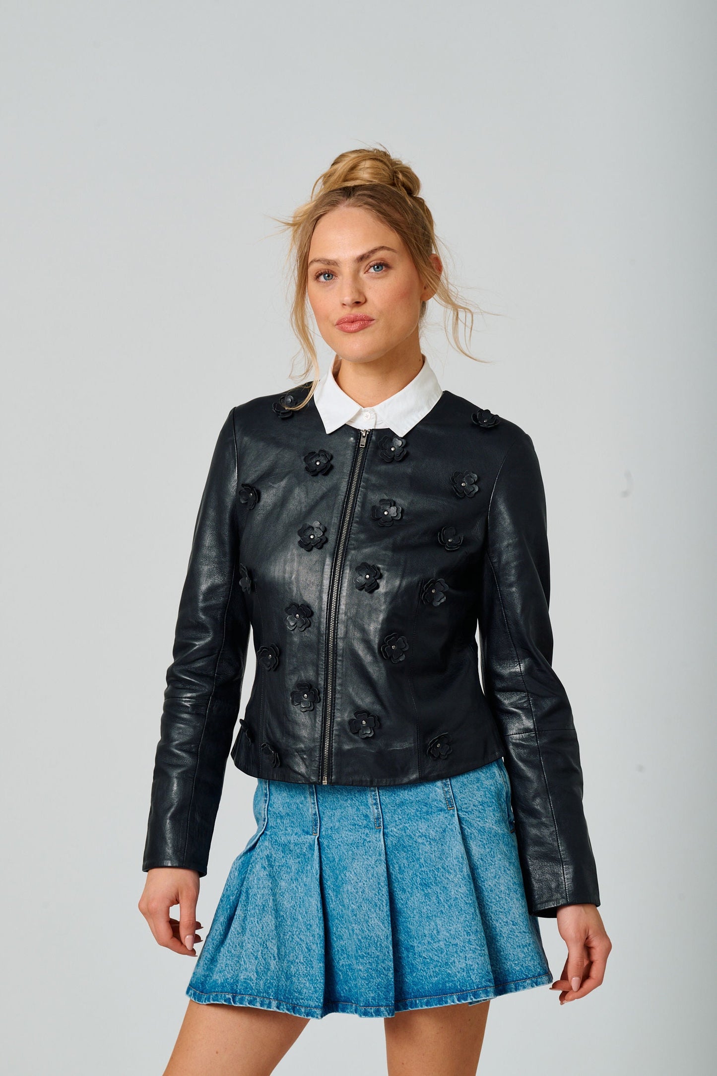 Flora RF Leather Jacket