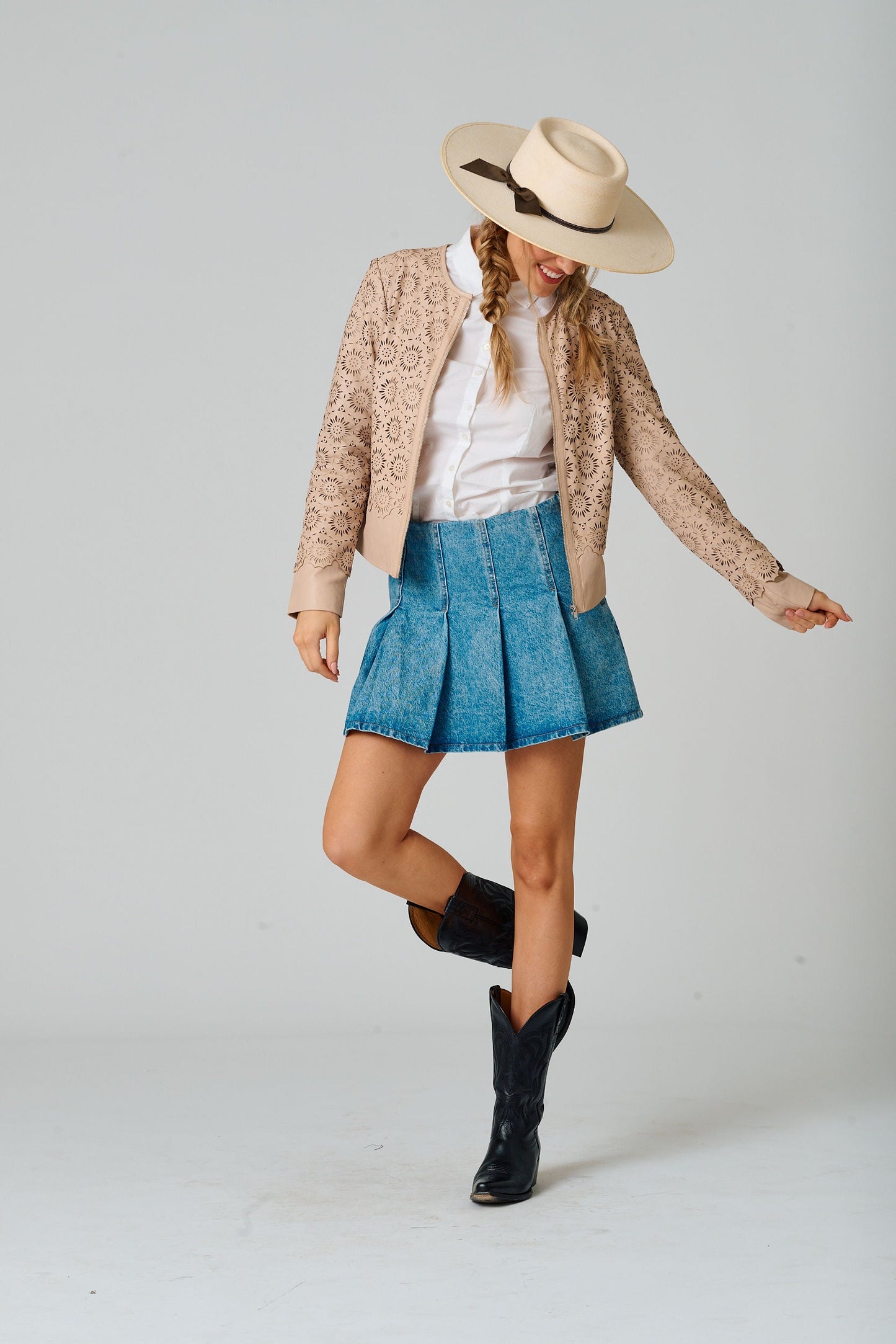 Lacey RF Leather Jacket