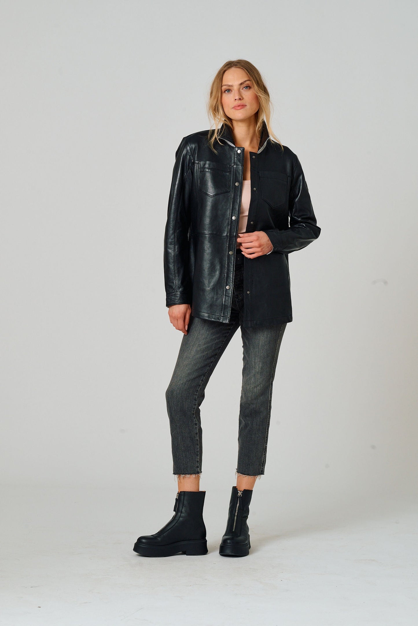 Nadya CF Leather Jacket