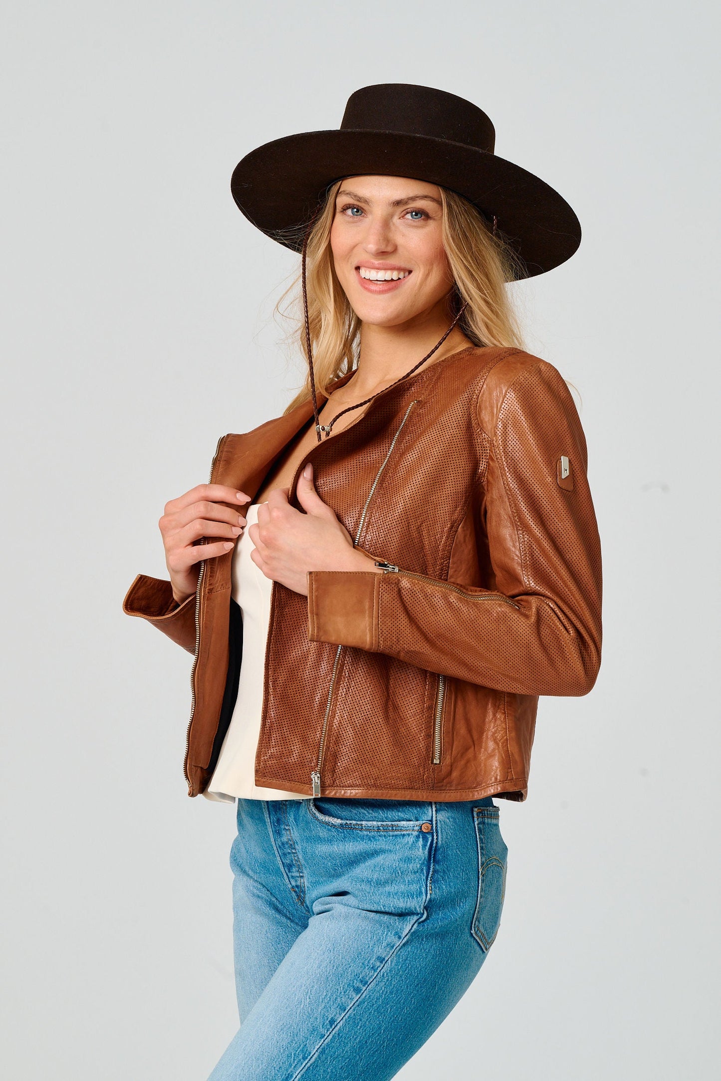 Athena RF Leather Jacket