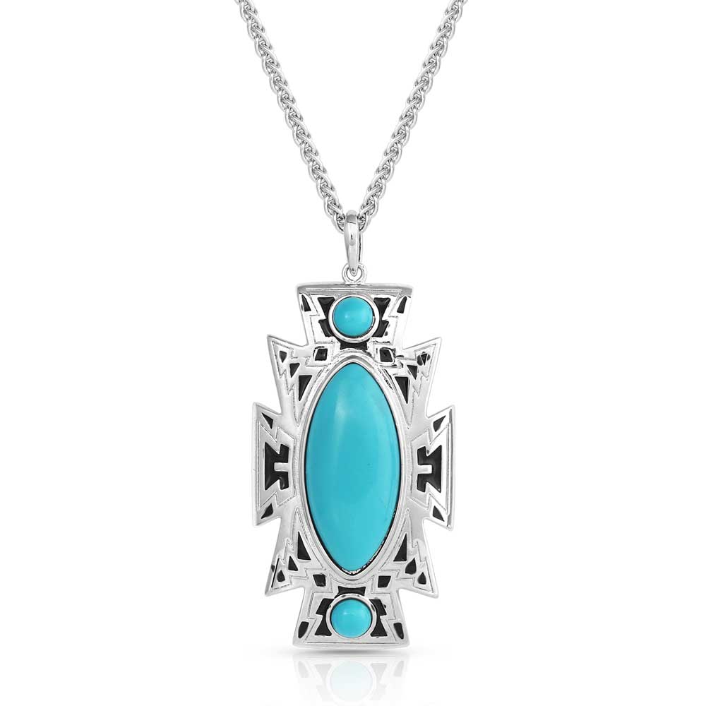 E-Bynder-NC5353 Turquoise Pendant Necklace