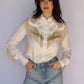 H Bar C Taos Women's Fringe Shirt in White