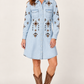 Stetson Floral Embroidered Western Dress