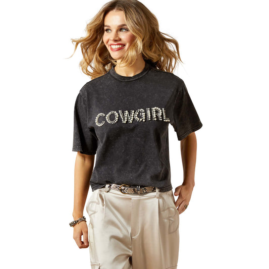 Cowgirl t-shirt F25_WMS_WEST_10065990 front view