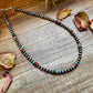 Turquoise & silver beaded necklace FFED3092-A8CB